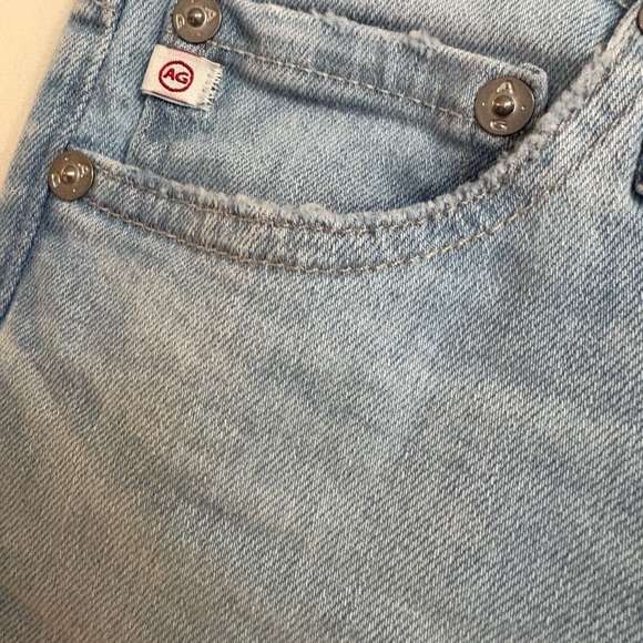 AG Adriano Goldschmied Mari Crop High Rise Slim Straight Leg Jeans Women 28 Blue - Picture 6 of 6